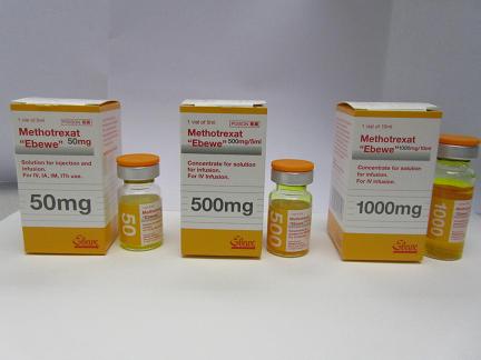 Three methotrexate injection preparations on recall.