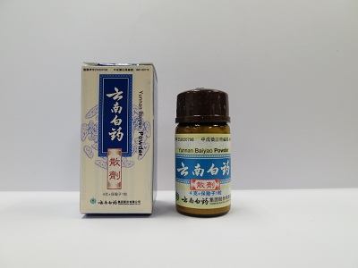 Yunnan Baiyao powder (registration number: HKP-00775; batch number: 48971012).
