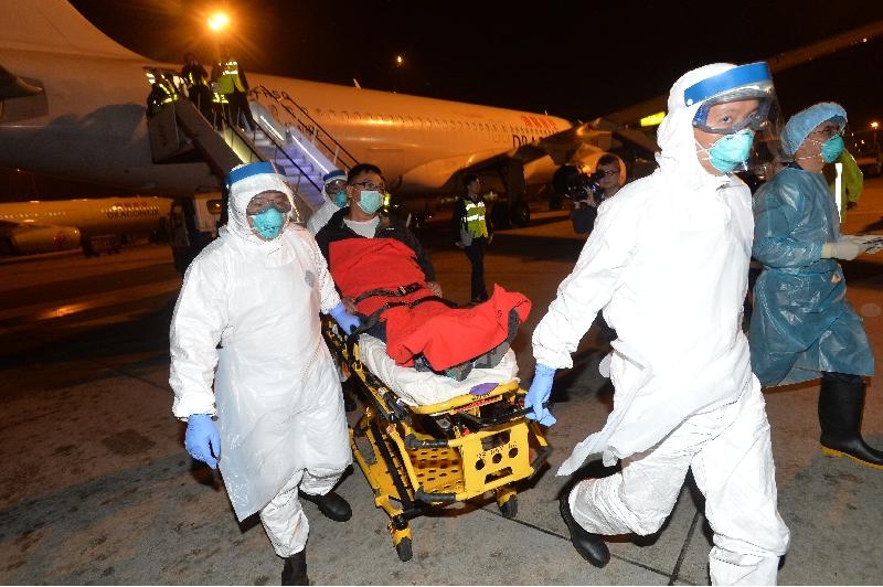 The suspected case is transferred to the Hospital Authority Infectious Disease Centre.