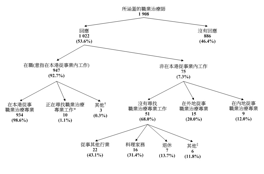 图甲:所涵盖职业治疗师的经济活动身分