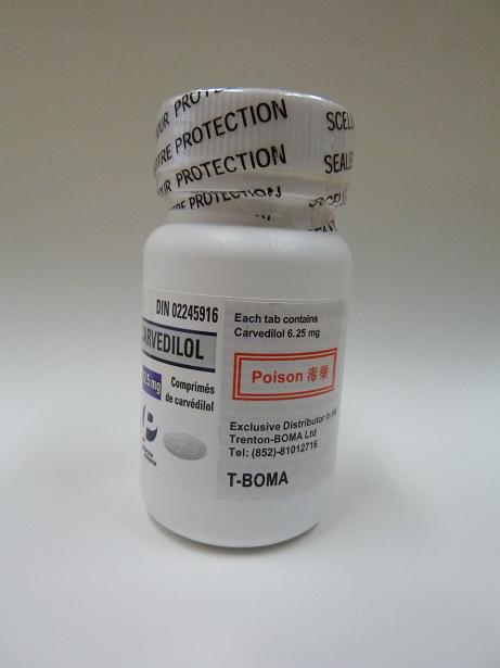 Trenton-Boma Ltd, a licensed wholesaler of pharmaceutical products, has initiated a recall of one batch of PMS-Carvedilol 12.5mg tablets (registration no. HK-52639).