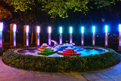 A night view of the Garden of Life. 