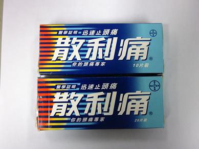 衞生署今日（一月十九日）同意持牌藥物批發商拜耳醫療保健有限公司，從消費者回收一個批次（批號：CM01474）的「散利痛」（註冊編號：HK-24091），因為產品的包裝出錯，部分在包裝盒上標示為二十粒裝的產品，實際為十粒裝。