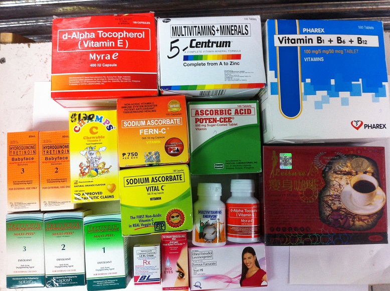 In addition to the adulterated slimming product, a quantity of suspected Part I poisons (external creams) and unregistered pharmaceutical products (mainly vitamins) were found at the same grocery shop.