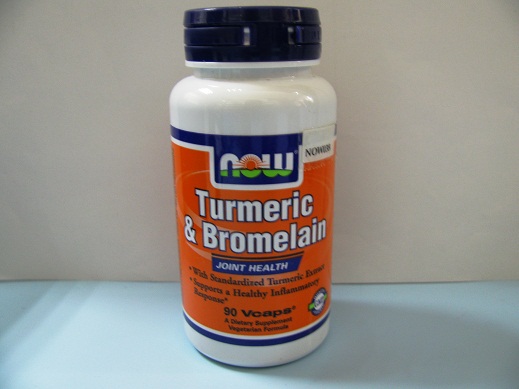 未經註冊的藥劑製品「Now Turmeric & Bromelain」（標籤顯示含有消化酶）。