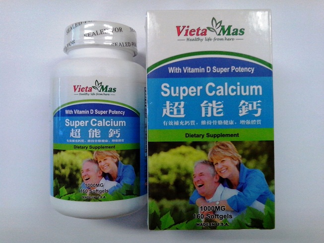 The suspected unregistered pharmaceutical product, "VietaMas Super Calcium".
