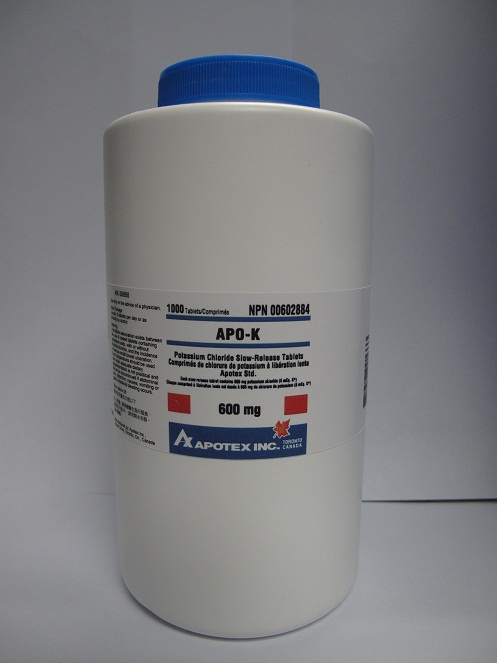 APO-K Slow-Release tablet 600 mg.