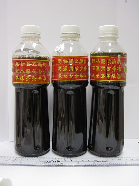 衞生署今日（三月三十一日）提醒市民數款涼茶被發現摻雜西藥成分，服用後可能會引起副作用。