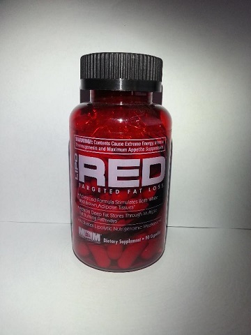 Photo shows an unregistered pharmaceutical product called LIPO RED, a dietary supplement labelled as containing yohimbine, which is a Part I poison.