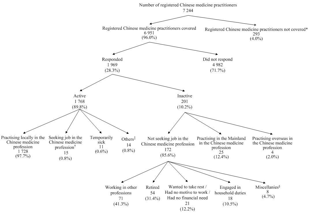 Chart A :	Activity Status of Registered Chinese Medicine Practitioners Covered
