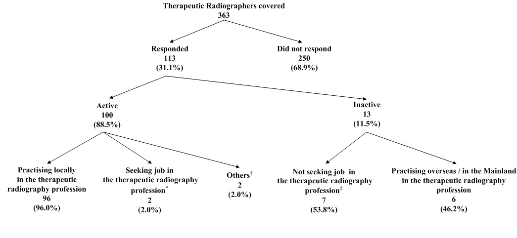Activity Status of Therapeutic Radiographers Covered