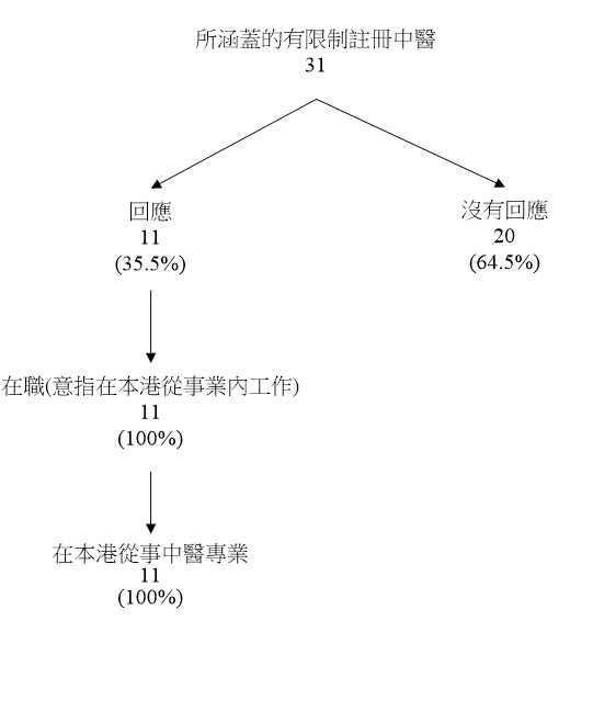 圖丙 : 	所涵蓋有限制註冊中醫的經濟活動身分
